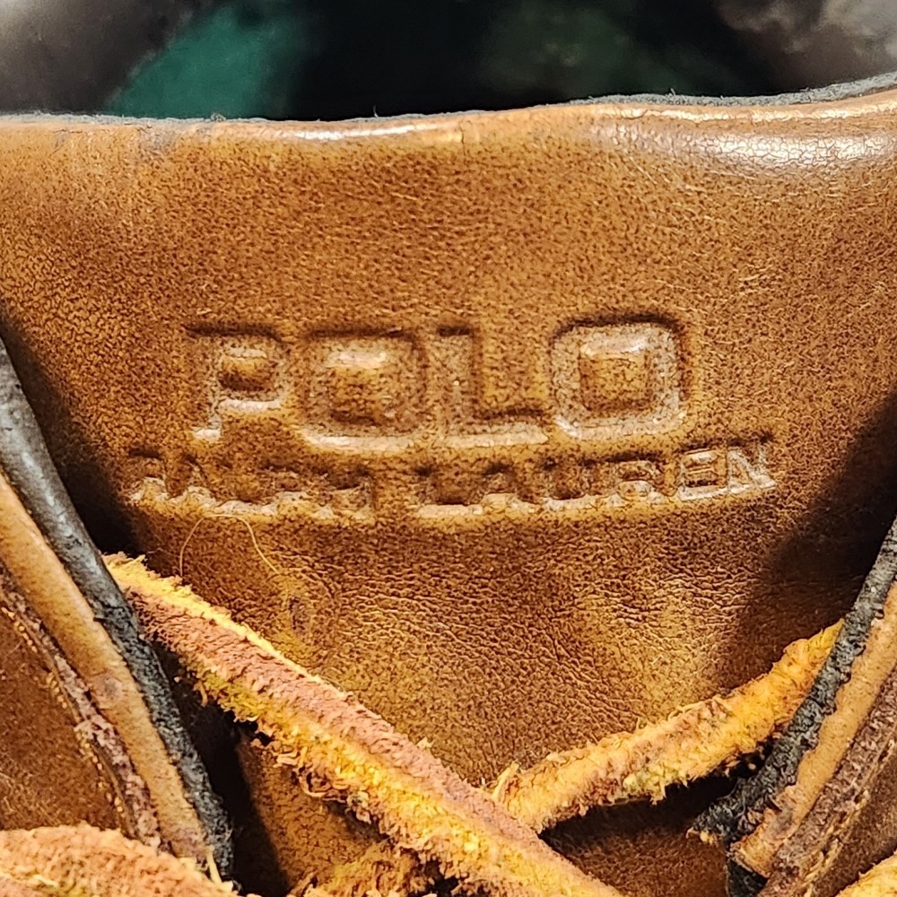Polo Ralph Lauren Boots Mens 11 Brown Leather Duck Buckle Ankle  Dover III - Picture 10 of 12